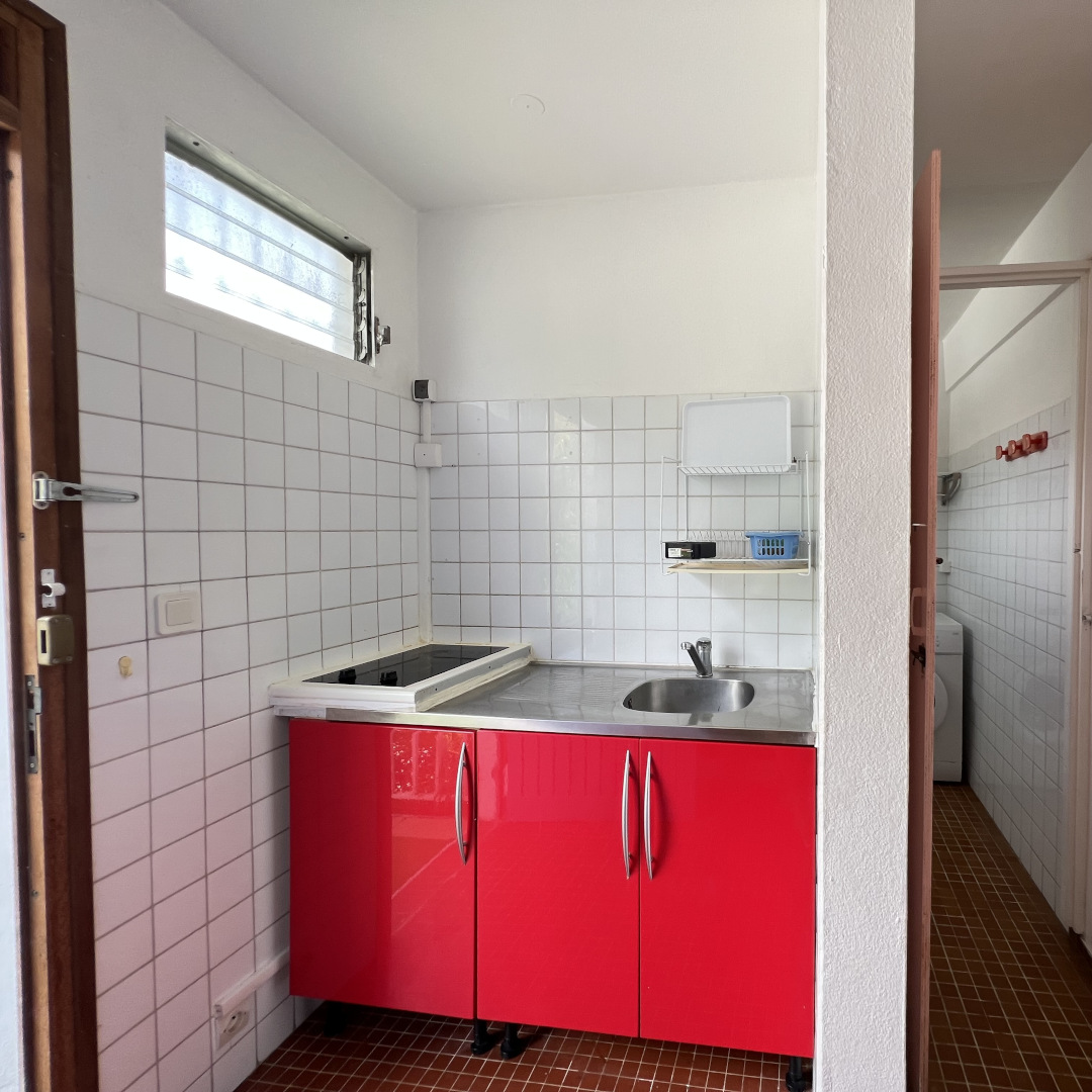 entrée kitchenette studio Hibiscus porte n°4